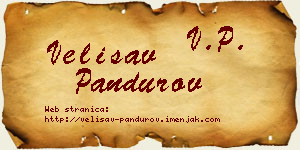 Velisav Pandurov vizit kartica